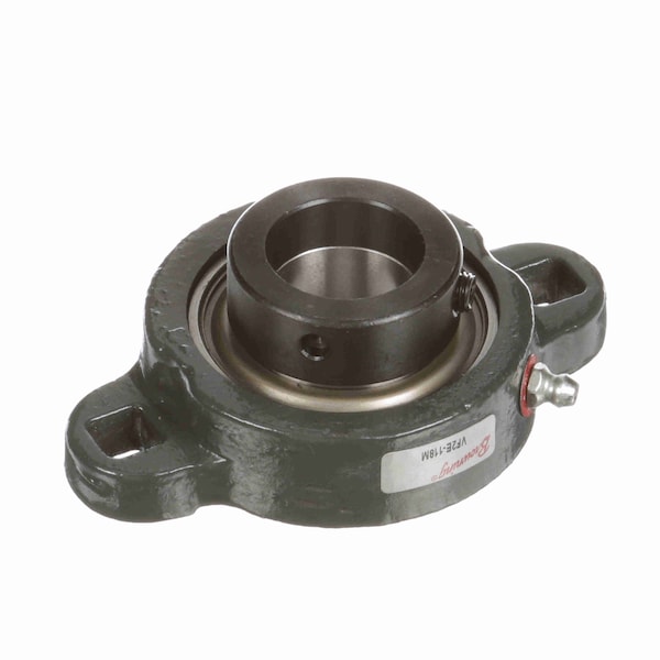 Mounted Ductile Iron Two Bolt Flange Ball Bearing - 52100 Bearing Steel - Eccentric Lock